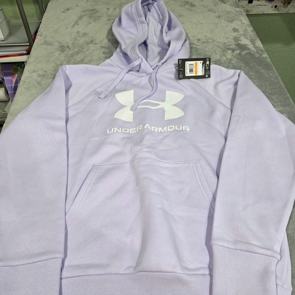 Under Armour Rival Salt‎ Purple Hoodie Womens Size S- Fleece